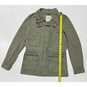 Madewell Women's XXS Olive Green Passage Utility Jacket Snap Button Pockets Coat